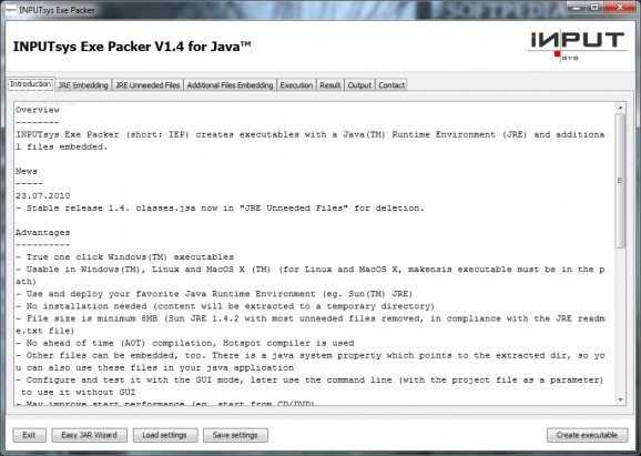 INPUTsys Exe Packer screenshot