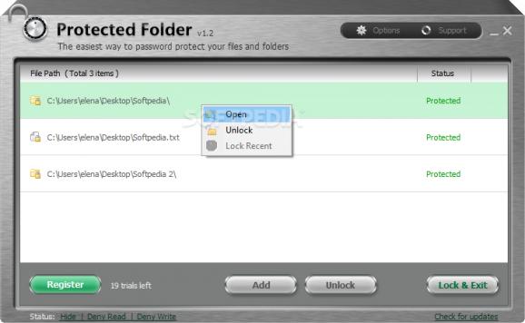 Protected Folder screenshot