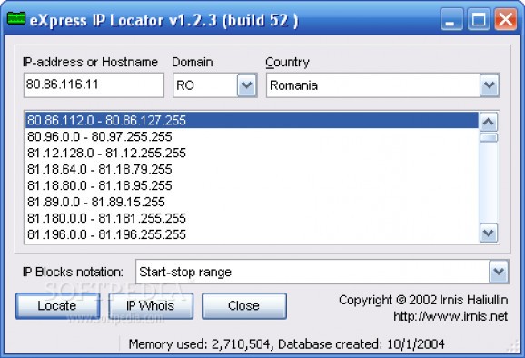 express IP Locator screenshot