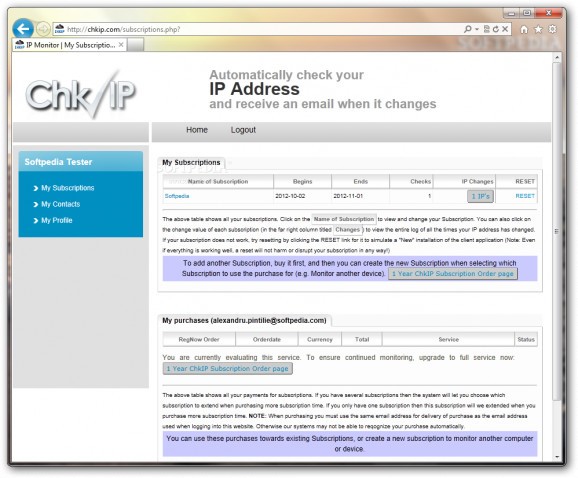 ChkIP (formerly IP Mailer) screenshot