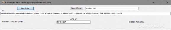 IP reading and Mailing Program screenshot