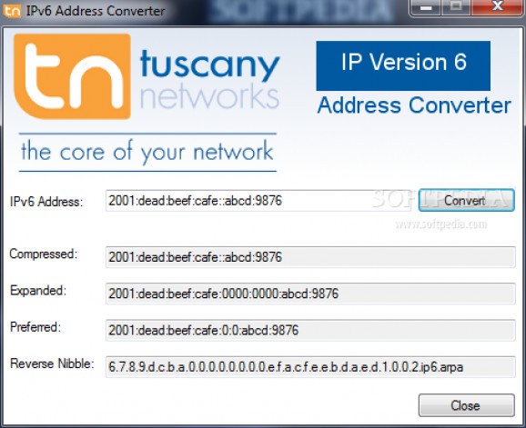 IPv6 Address Converter screenshot