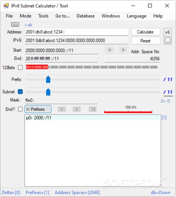 IPv6 Subnet Calculator / Tool screenshot