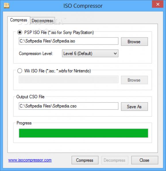 ISO Compressor screenshot