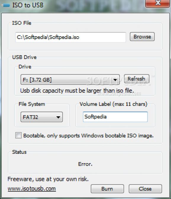 ISO to USB screenshot