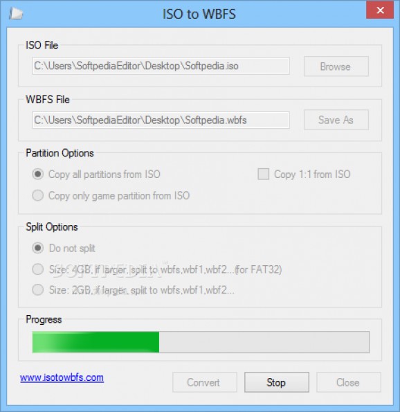 ISO to WBFS screenshot