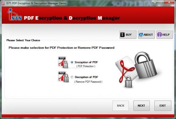 ISTS PDF Encryption & Decryption Manager screenshot