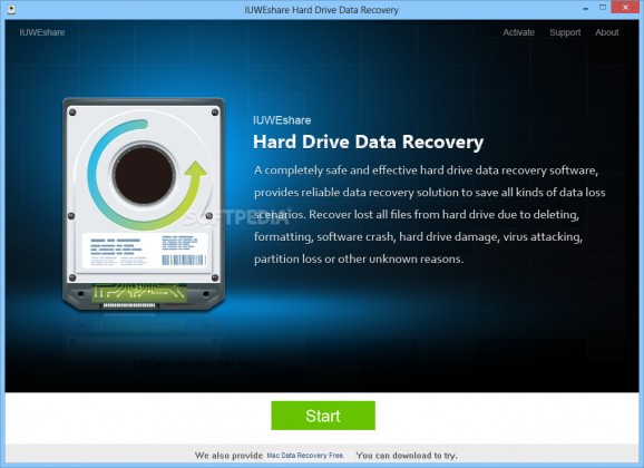 IUWEshare Hard Drive Data Recovery screenshot