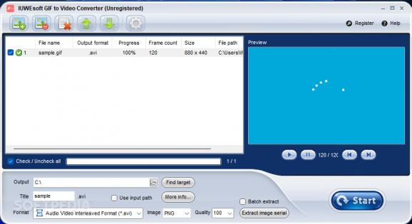 IUWEsoft GIF to Video Converter screenshot