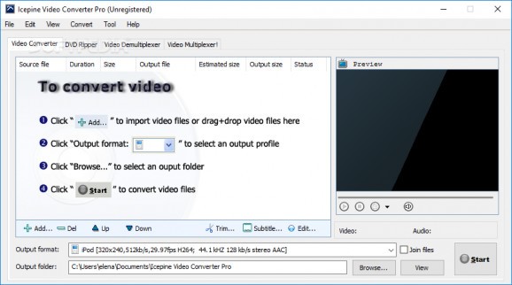 Icepine Video Converter Pro screenshot