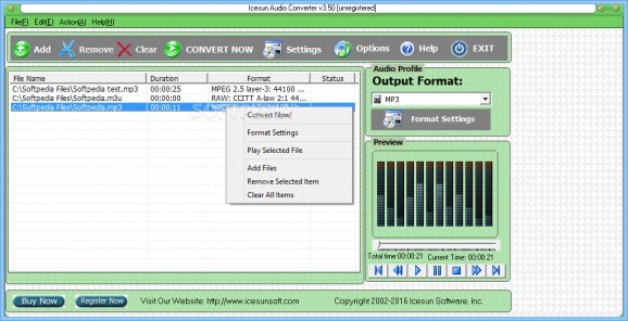 Icesun Audio Converter screenshot