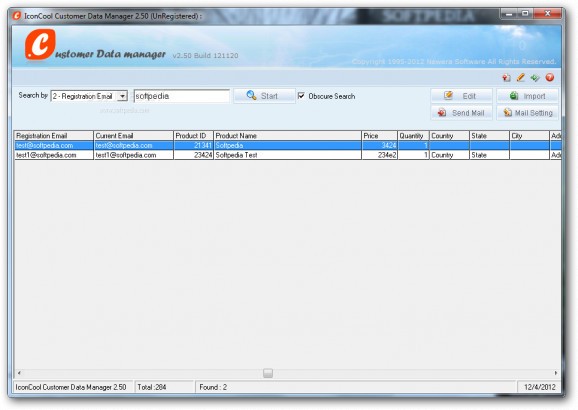 IconCool Customer Data Manager screenshot