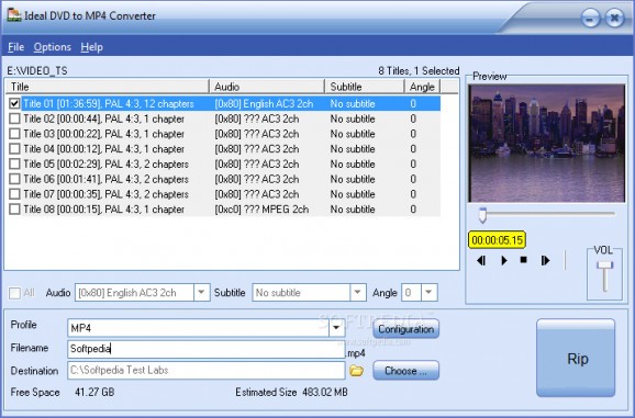 Ideal DVD to MP4 Converter screenshot