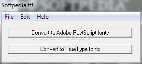 Illustrator TrueType/PostScript Converter screenshot