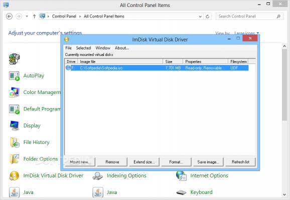 ImDisk Virtual Disk Driver screenshot