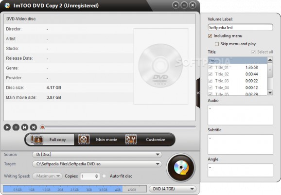 ImTOO DVD Copy Express screenshot