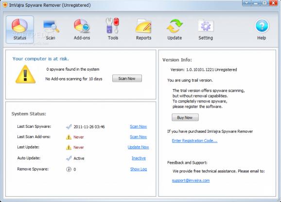 ImVajra Spyware Remover screenshot