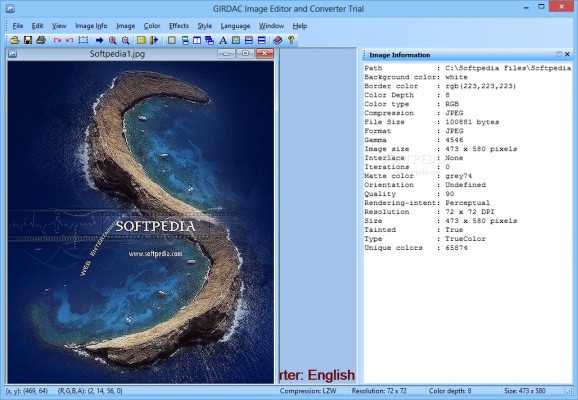 GIRDAC Image Editor and Converter screenshot