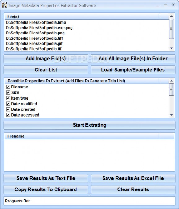 Image Metadata Properties Extractor Software screenshot