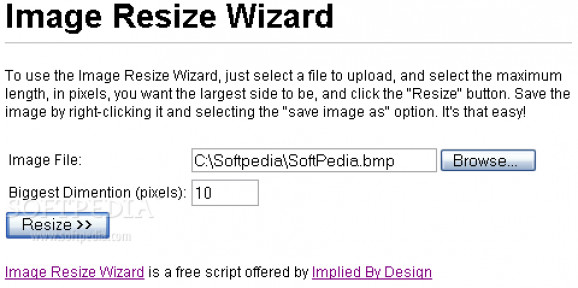 Image Resize Wizard screenshot