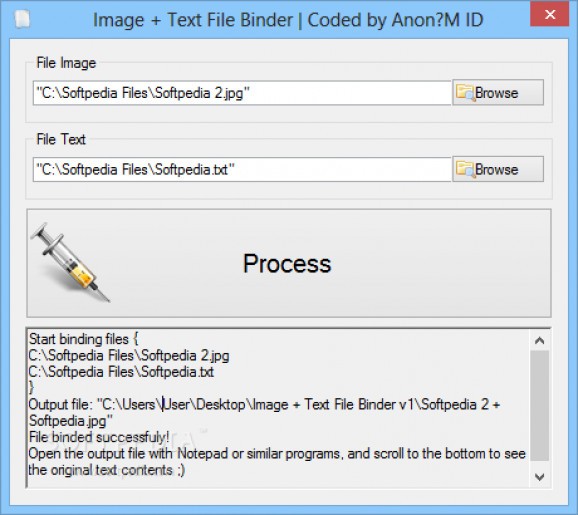 Image + Text File Binder screenshot