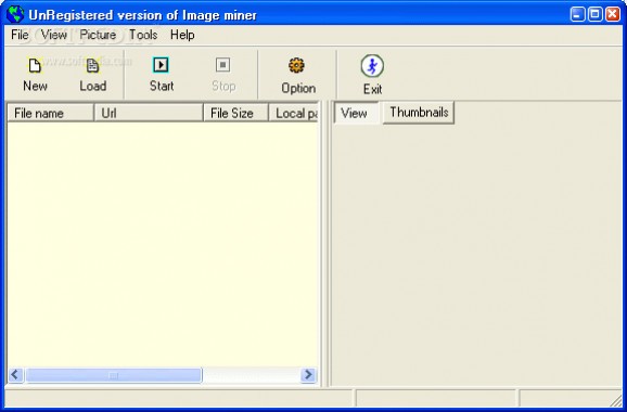 Image miner screenshot