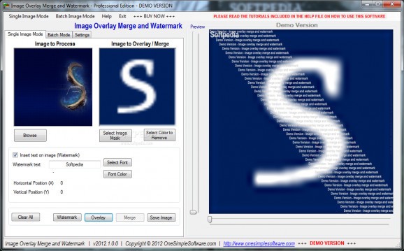 Image Overlay Merge and Watermark - Professional Edition screenshot
