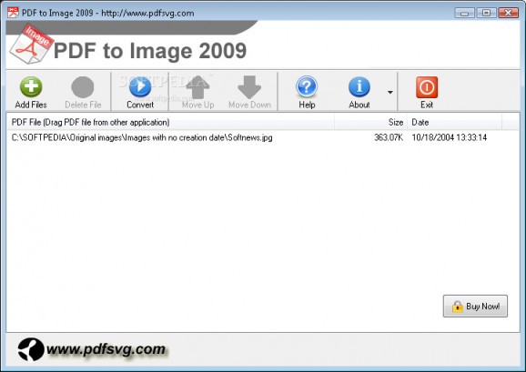 Image to PDF 2009 screenshot