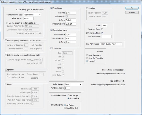 InDesign Imposition Plug-in screenshot