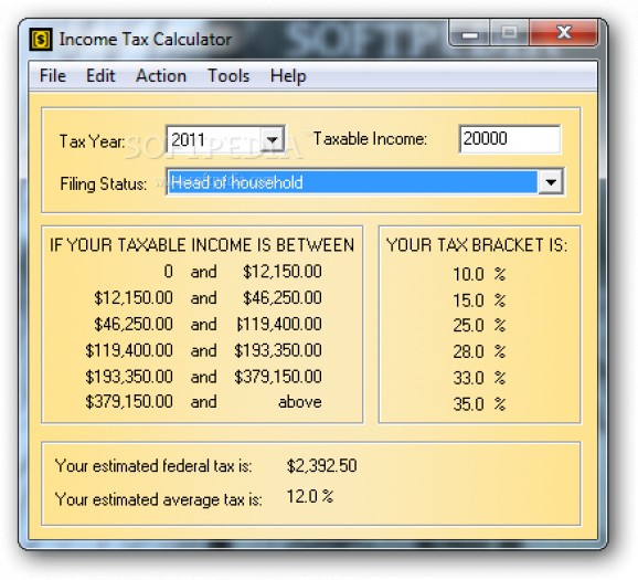 Income Tax Calculator screenshot