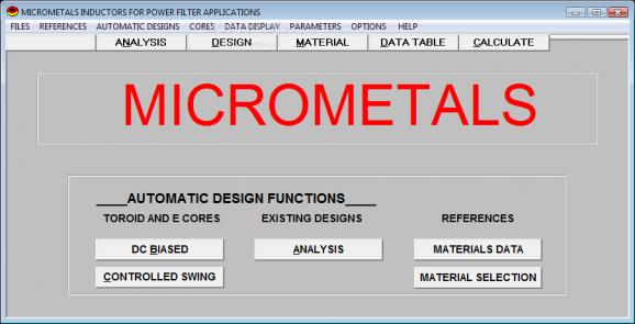 Micrometals Inductor Design For Power Filter screenshot