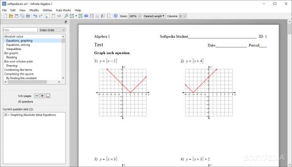 Infinite Algebra 1 screenshot