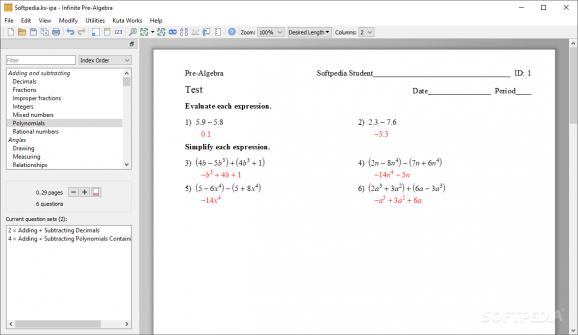 Infinite Pre-Algebra screenshot