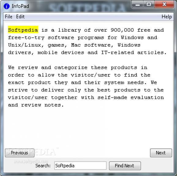 InfoPad screenshot
