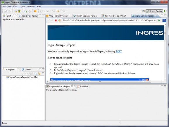 Ingres Database Workbench screenshot