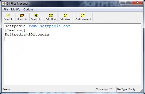 Ini Files Manager screenshot