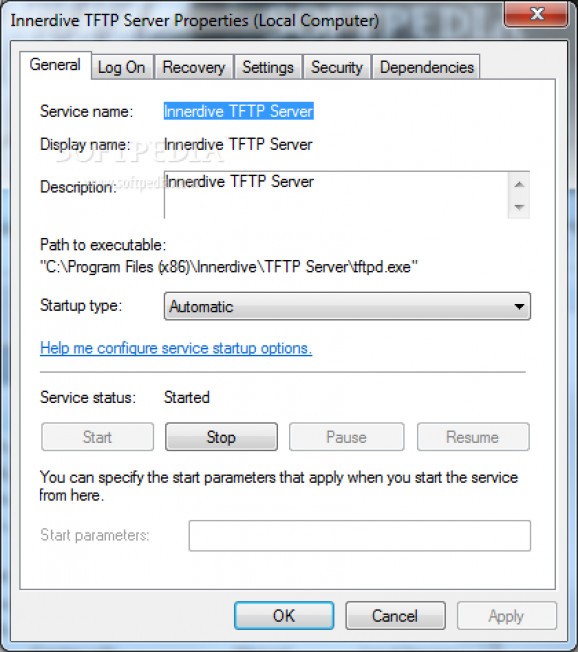 Innerdive TFTP Server screenshot