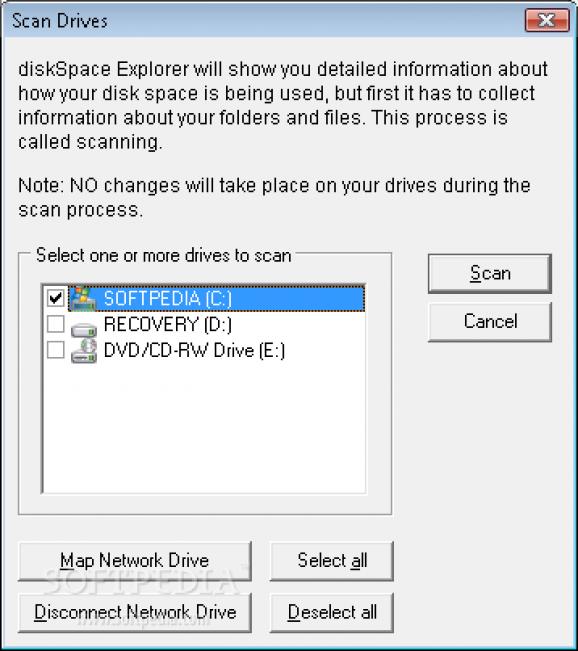 Innovatools diskSpace Explorer Network screenshot