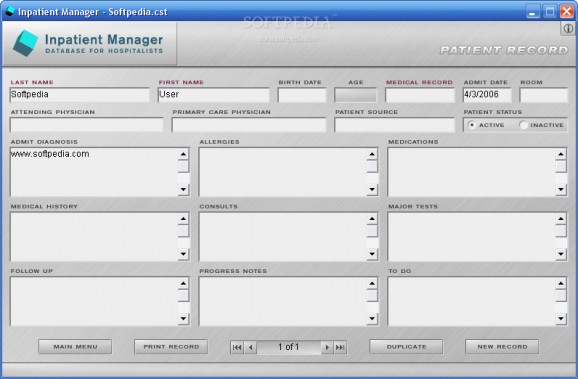 Inpatient Manager screenshot