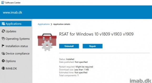 Install or Uninstall RSAT for Windows 10 screenshot