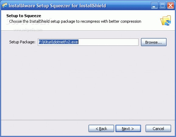 InstallAware Setup Squeezer for InstallShield screenshot