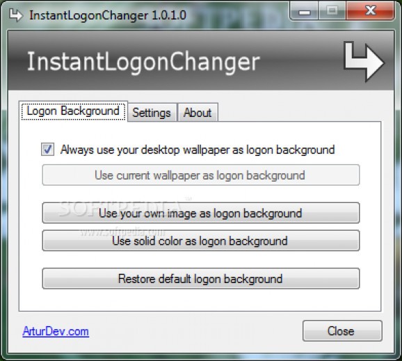 InstantLogonChanger screenshot