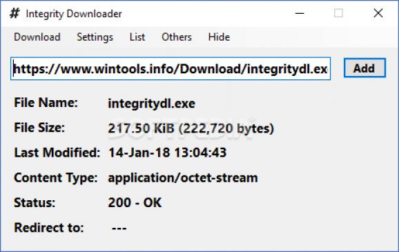 Integrity Downloader screenshot