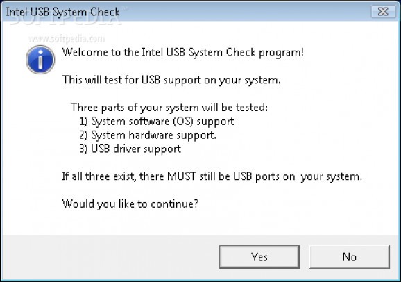 Intel USB System Check screenshot