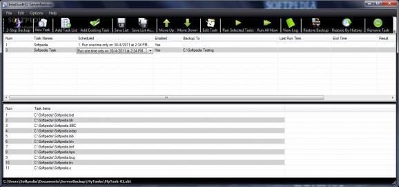 IntelliSoft32 ServerBackup screenshot