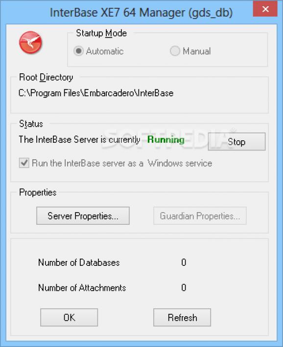 Embarcadero InterBase XE7 Server screenshot