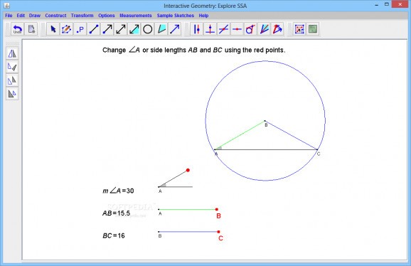 Interactive Geometry: Explore SSA screenshot