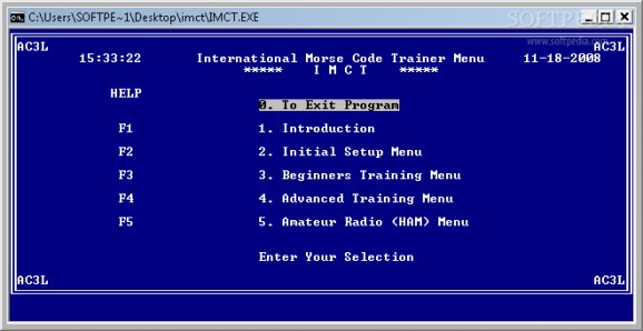 International Morse Code Trainer screenshot