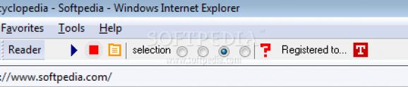 Internet Explorer Page-Reader Bar screenshot