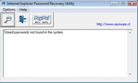 Internet Explorer Password Recovery Utility screenshot